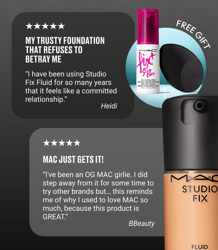 STUDIO FIX FLUID SPF 15 bottles and models